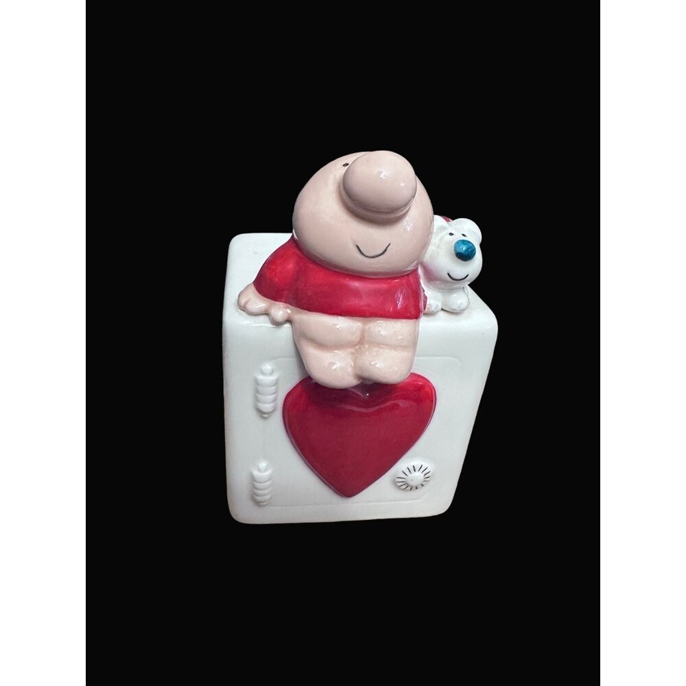 Ziggy Love Talk Ceramic Coin Bank  Heart & Dog‎ By Tom Wilson
